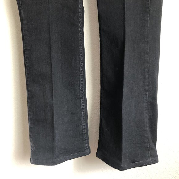 Riders by Lee Midrise Boot Cut Black Denim Jeans Women's 12 Petite Solid EUC - Picture 4 of 11